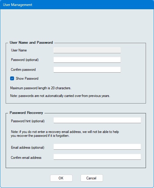 Change user password